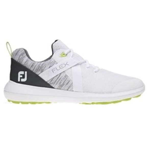 FootJoy FJ‎ Flex Spikeless Shoes, White - Style #56101 Sz 9 - Picture 1 of 9